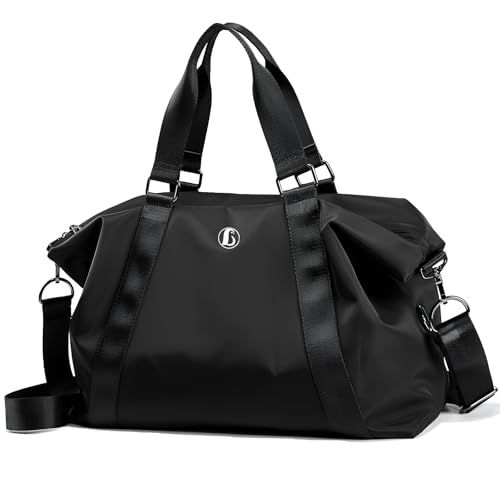 [Bellstone] ボストンバッグ 旅行バッグ 1‐2泊 ダッフルバッグ 35L 大容量 スポーツ ジム サブバッグ 軽量 トラベル 出張 ショルダー カバン メンズ レディース (黒)AR 5672d2f4