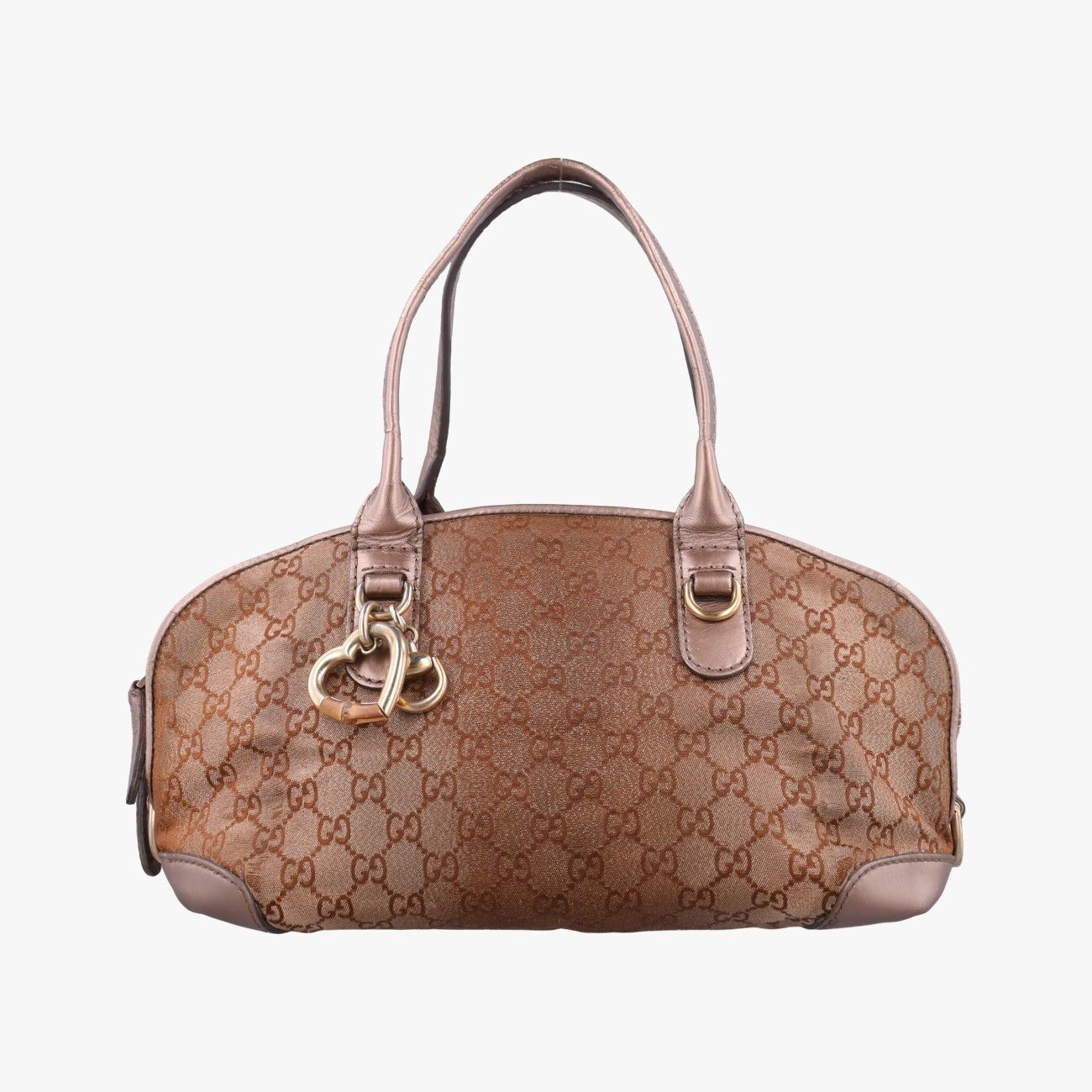 グッチGucciハートビット チャーム ゴールド×ブラウン キャンバス×レザー 269955 C010146790