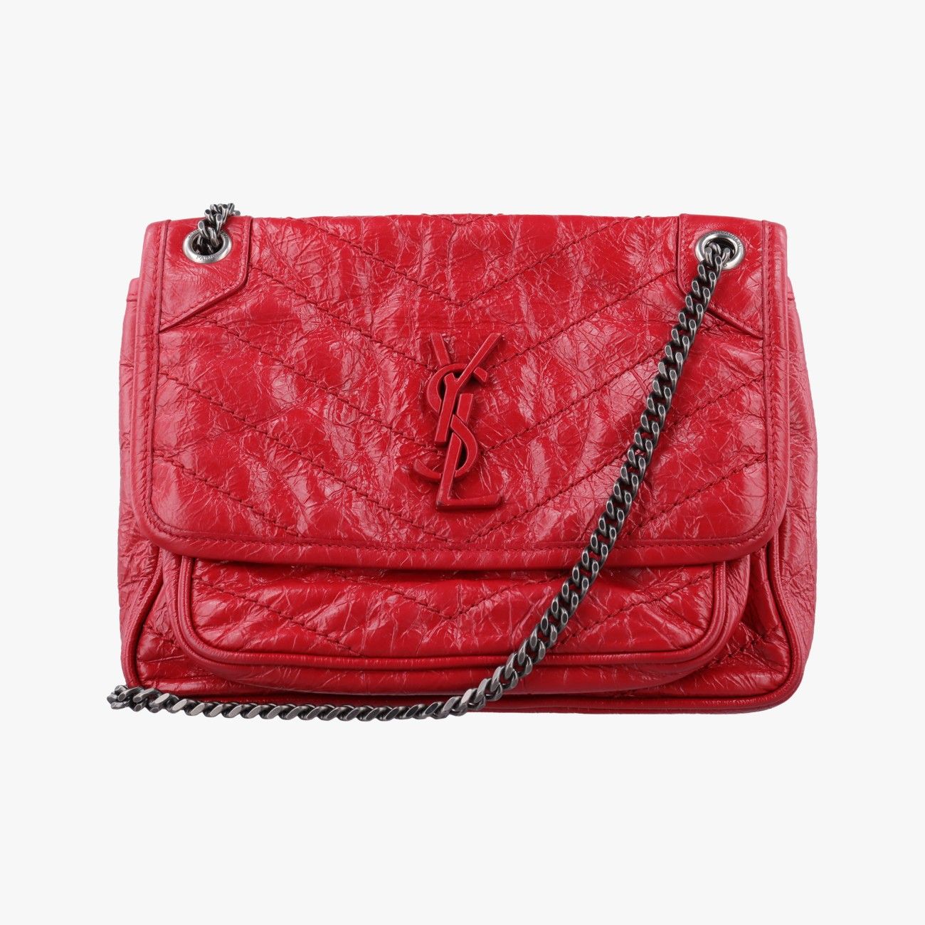 イヴサンローランYves Saint Laurentニキ レッド レザー 533037 PMR533037.0318 79,200円