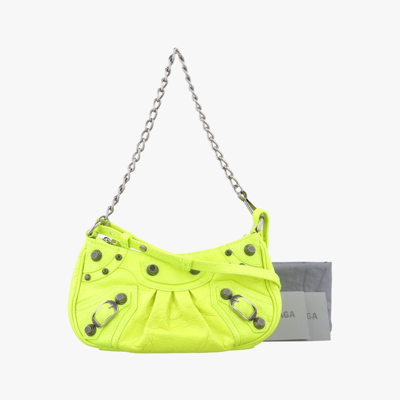 バレンシアガBalenciagaルカゴール グリーン ラムスキン 695814.7206.R.493075