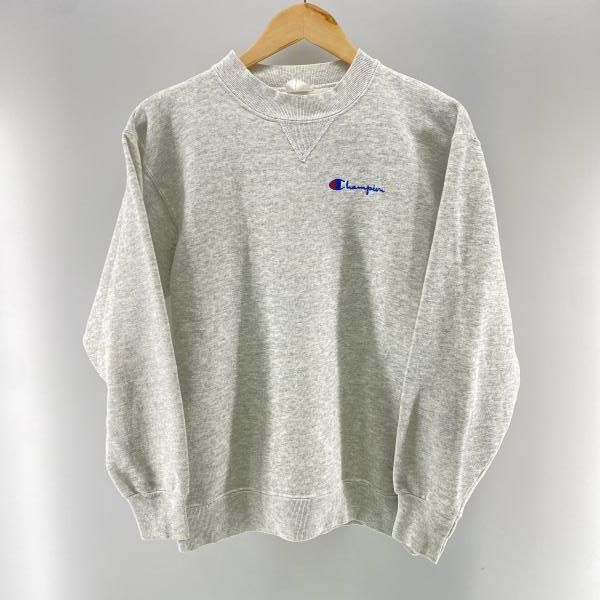 【中古】80s Champion 前Vガゼット スクリプトロゴスウェット サイズL相当[24]