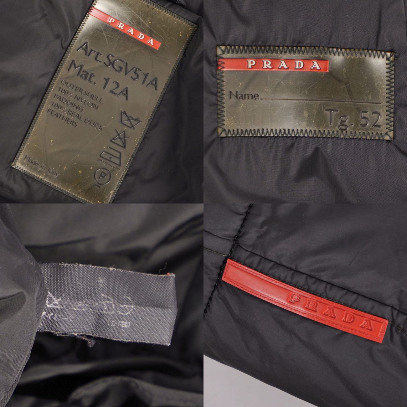 美品 プラダ PRADA SPORT コート ダウンコート ロングコート ジップ