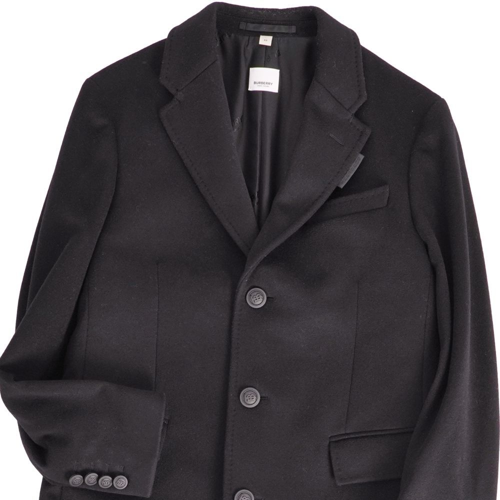 【極美品/M】バーバリー チェスターコート アウター カシミヤ Aライン 黒 極美品 バーバリー BURBERRY コート チェスターコート ウール カシミヤ