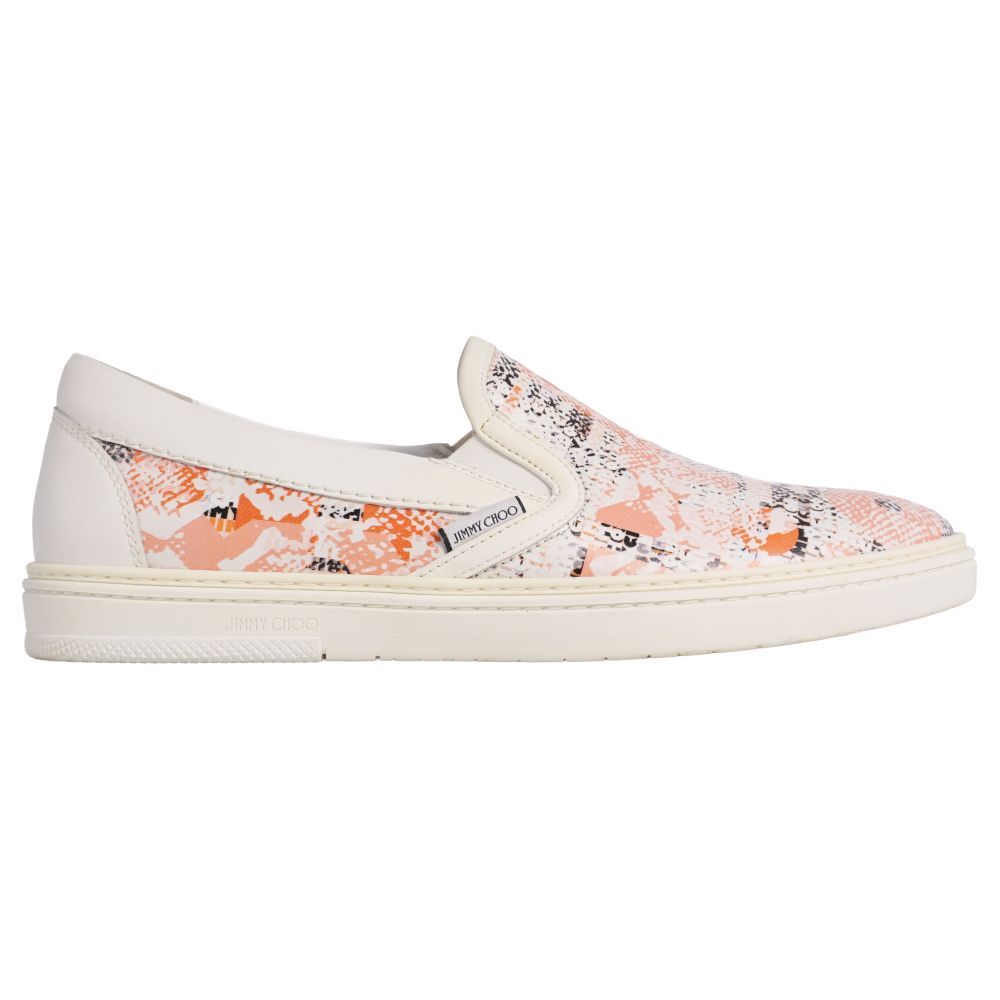 未使用 ジミーチュウ JIMMY CHOO スニーカー スリッポン 総柄 レザー