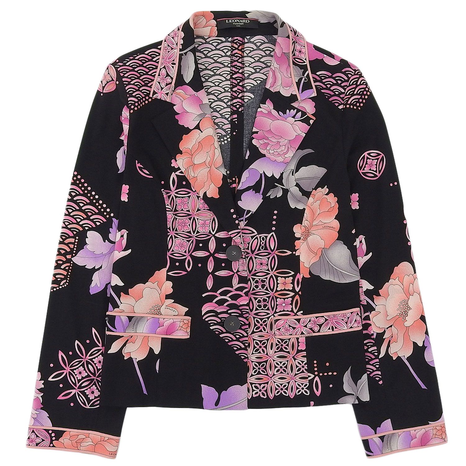美品 レオナール LEONARD FASHION ジャケット テーラードジャケッ