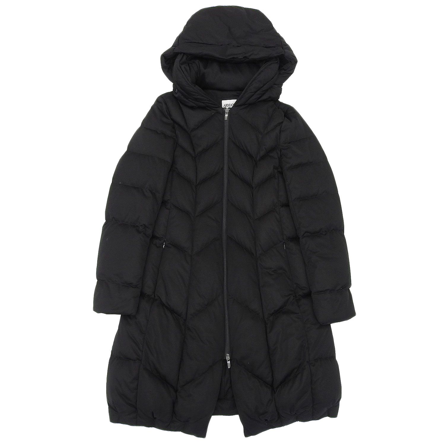 美品◎ARMANI COLLEZIONI アルマーニ ロングダウンコート 黒 アルマーニ コレッツォーニ ARMANI COLLEZIONI コート ダウンコ - メルカリ