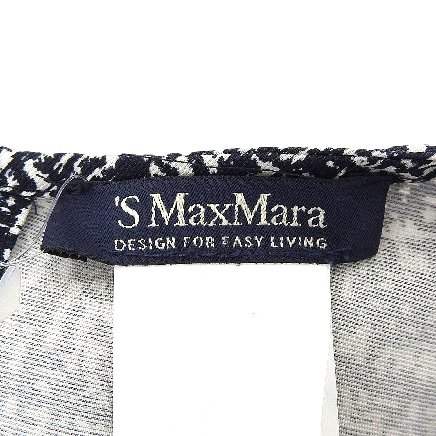 極美品 エス マックスマーラ S Max Mara ワンピース ノースリーブ ボ