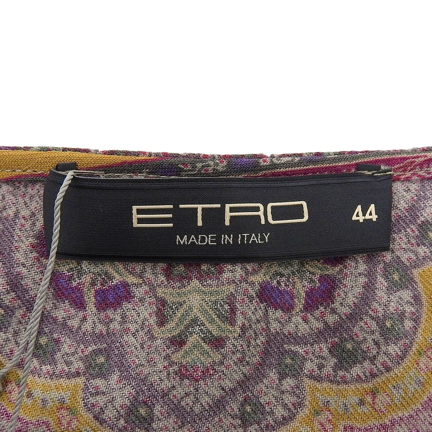 未使用 エトロ ETRO ワンピース フレアスリーブ 七分袖 ペイズリー柄
