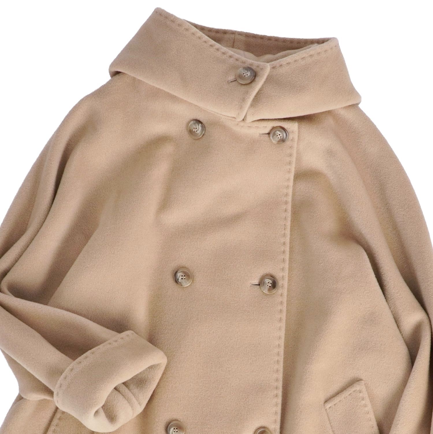 美品 マックスマーラ Max Mara コート 白タグ ロングコート ダブルブレ
