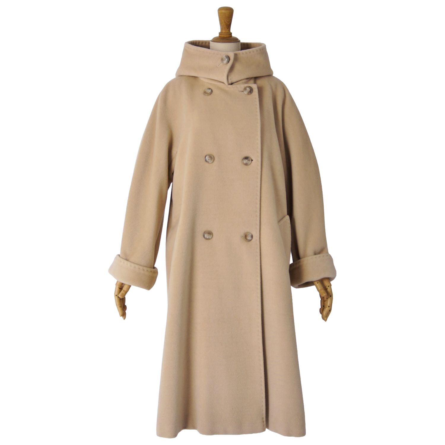 Max Mara 白タグ キャメル100% ロング チェスターコート 36 美品 マックスマーラ Max Mara コート 白タグ ロングコート ダブルブレ