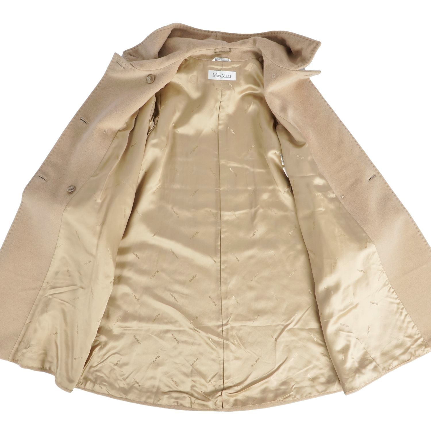 美品 マックスマーラ Max Mara コート 白タグ ロングコート ダブルブレ