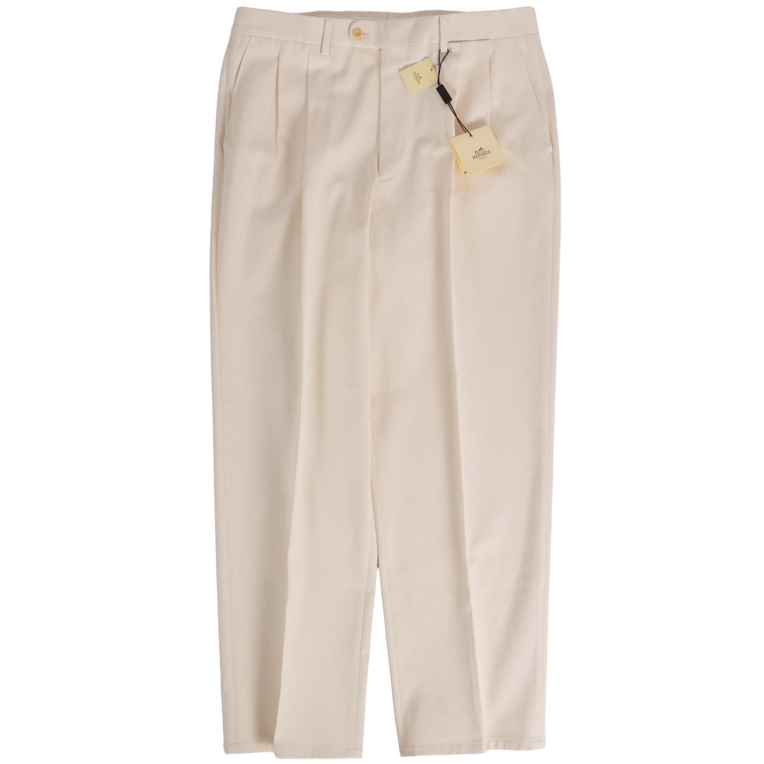 未使用 エルメス HERMES パンツ ロングパンツ スラックス コットン