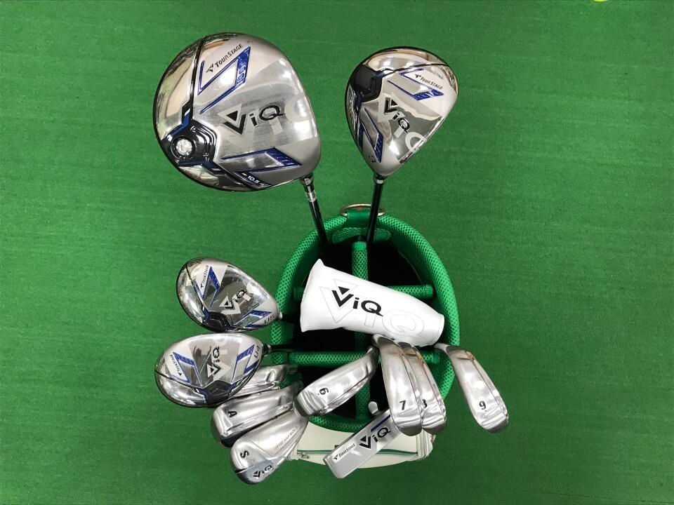 ブリヂストン　ツアーステージ V-iQ 2021　オリジナルカーボン/スチール（PT)　SRフレックス　クラブセット　中古【最短即日発送】