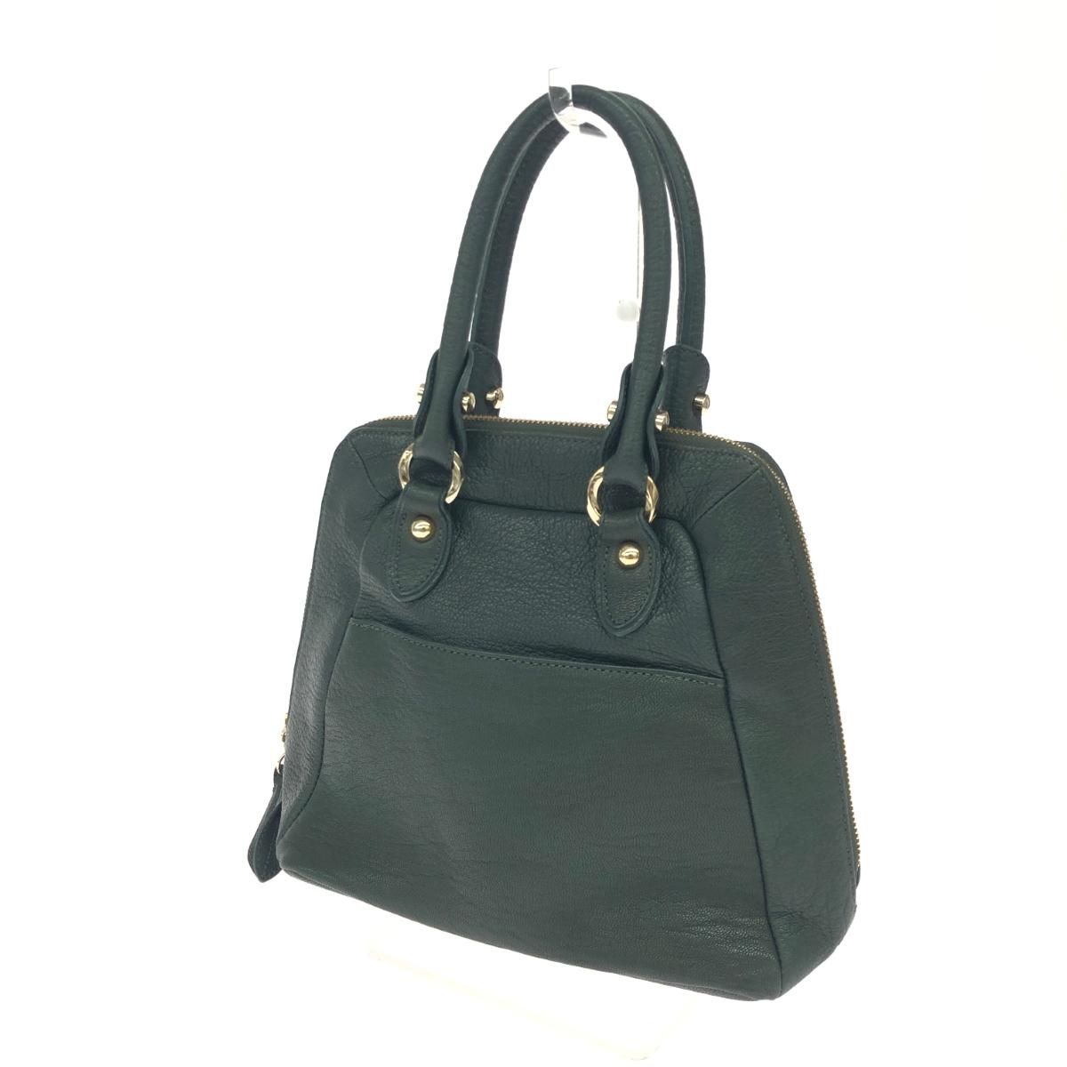 LES SACS ADAM ルサックアダム トートバッグ レザー グリーン