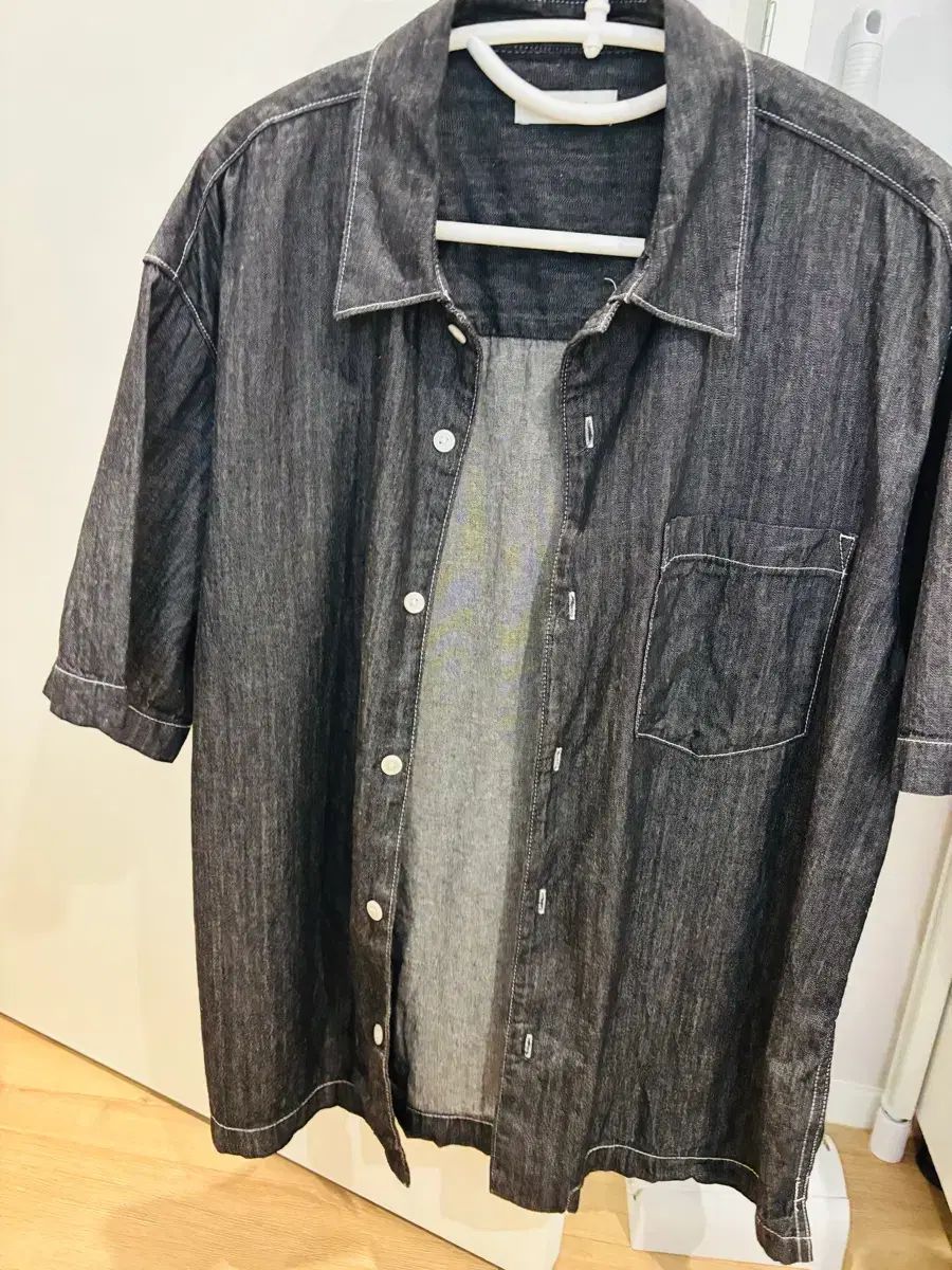 POLHAM ポールハム デニム半袖シャツ ハーフパンツ セット ブラックL