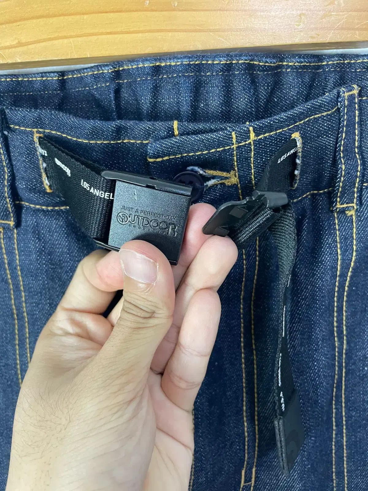 アウトドア セルビッジ デニムパンツ