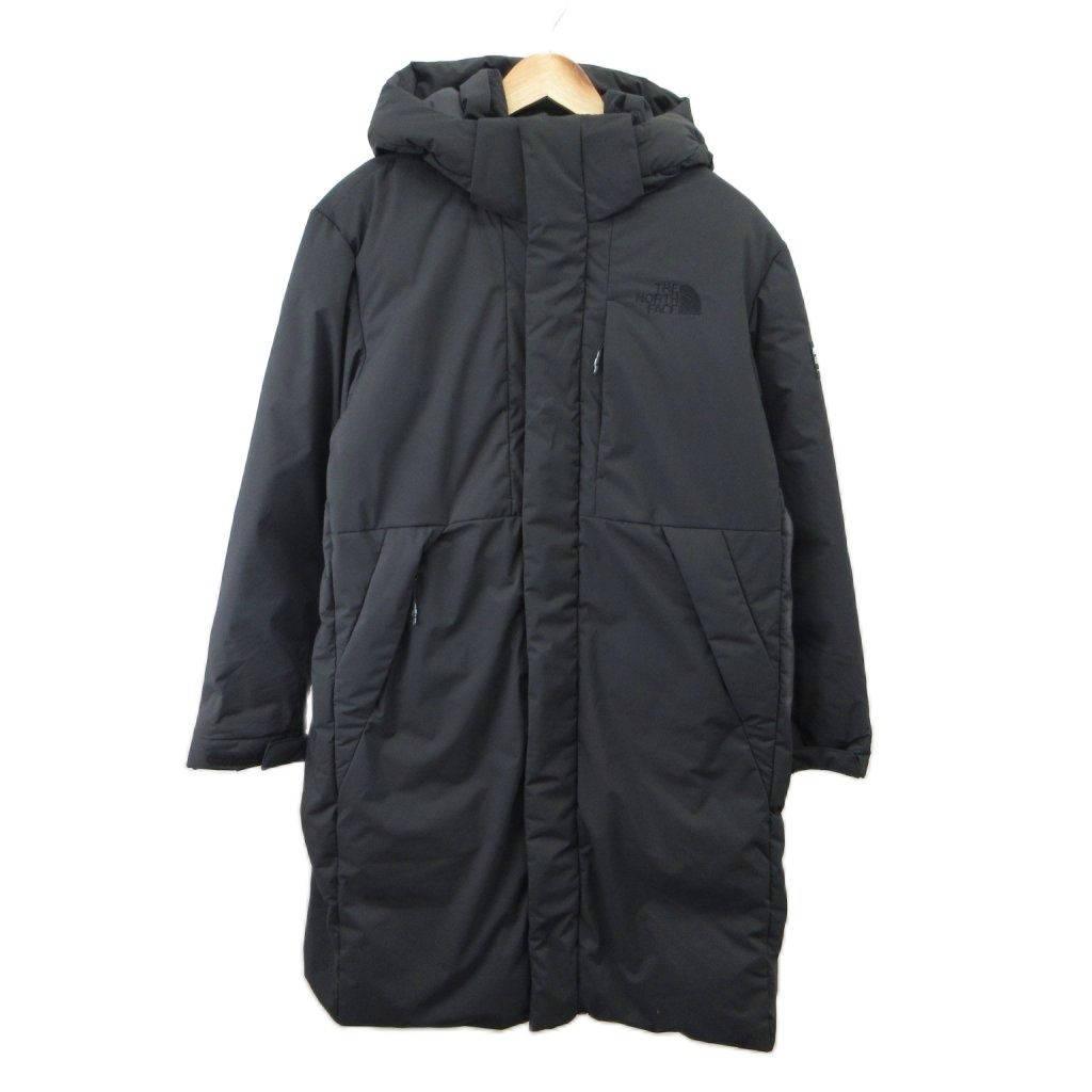 ザノースフェイス ホワイトレーベル THE NORTH FACE WHITE LABEL ACTION TECH DOWN COAT ダウンコート S 黒 ブラック フード付き 長そで ミドル丈 / PL-10-2A NP