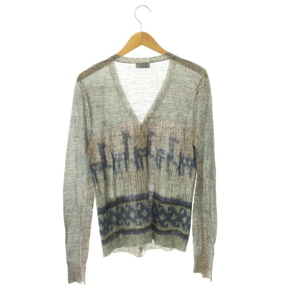 20AW DRIES VAN NOTEN アルパカ混 ウール カーディガン 黒 ドリスヴァンノッテン DRIES VAN NOTEN カーディガン 薄手 長袖 シルク