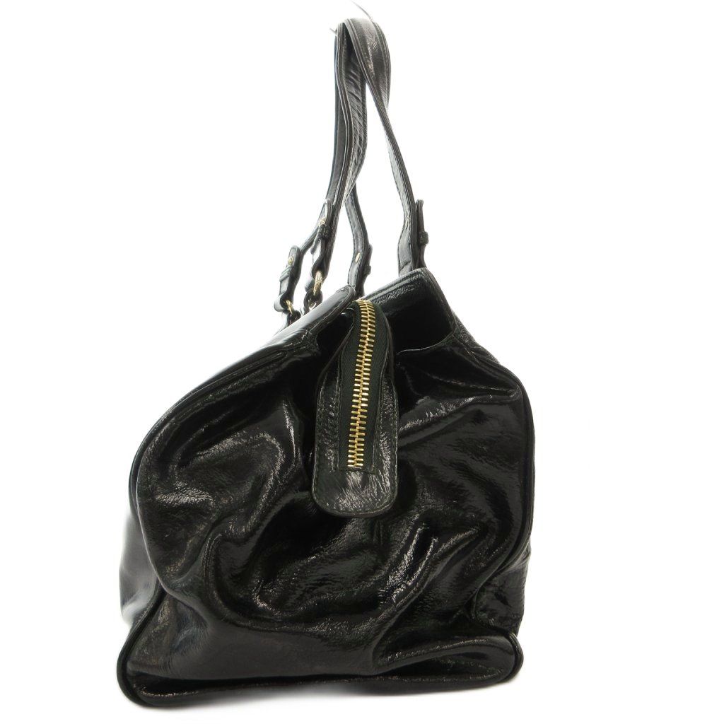 マックスマーラ MAX MARA トートバッグ ハンドバッグ レザー ロゴ 黒