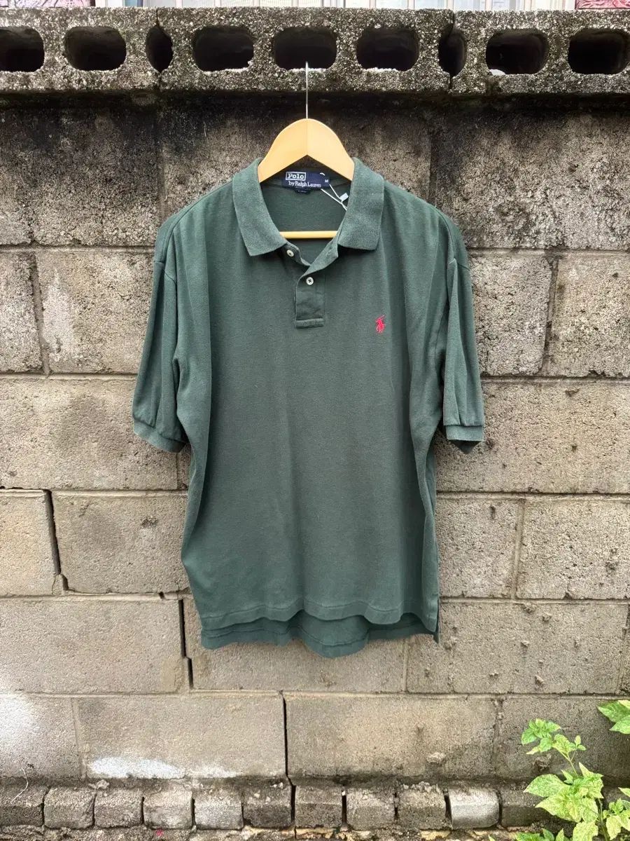 POLO RALPH LAUREN ヴィンテージ カラ― 半袖 Tシャツ m