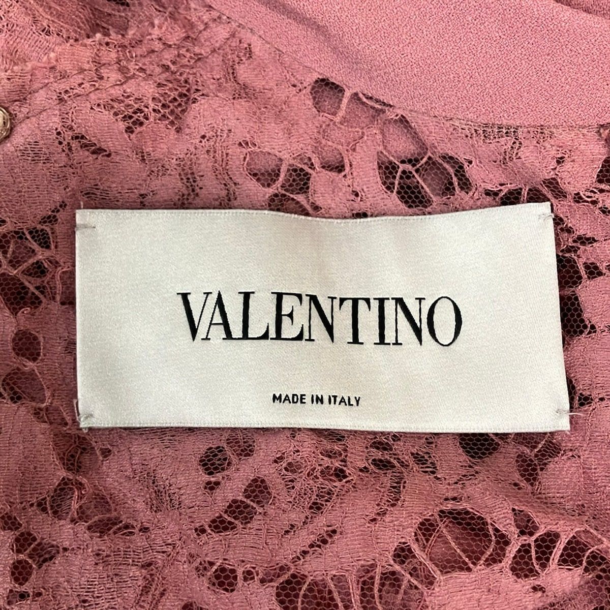 VALENTINO レースワンピース ピンク ノースリーブ 38 バックリボン VALENTINO(バレンチノ) ワンピース サイズ38 M レディース美品