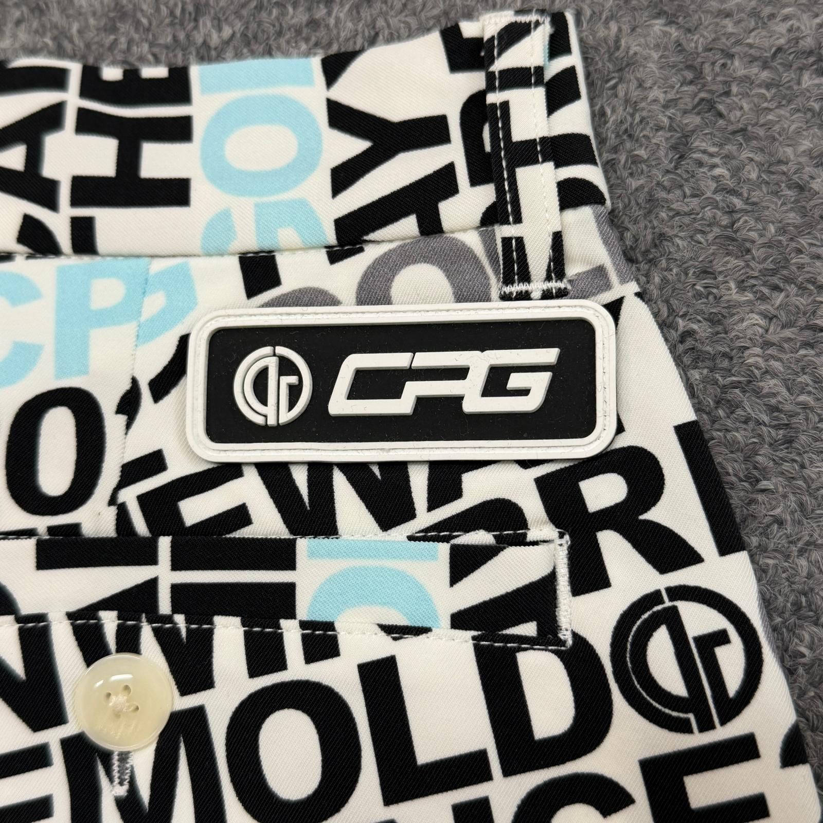 参考上代28600円 未使用 CPG GOLF ロゴ総柄ストレッチゴルフパンツ