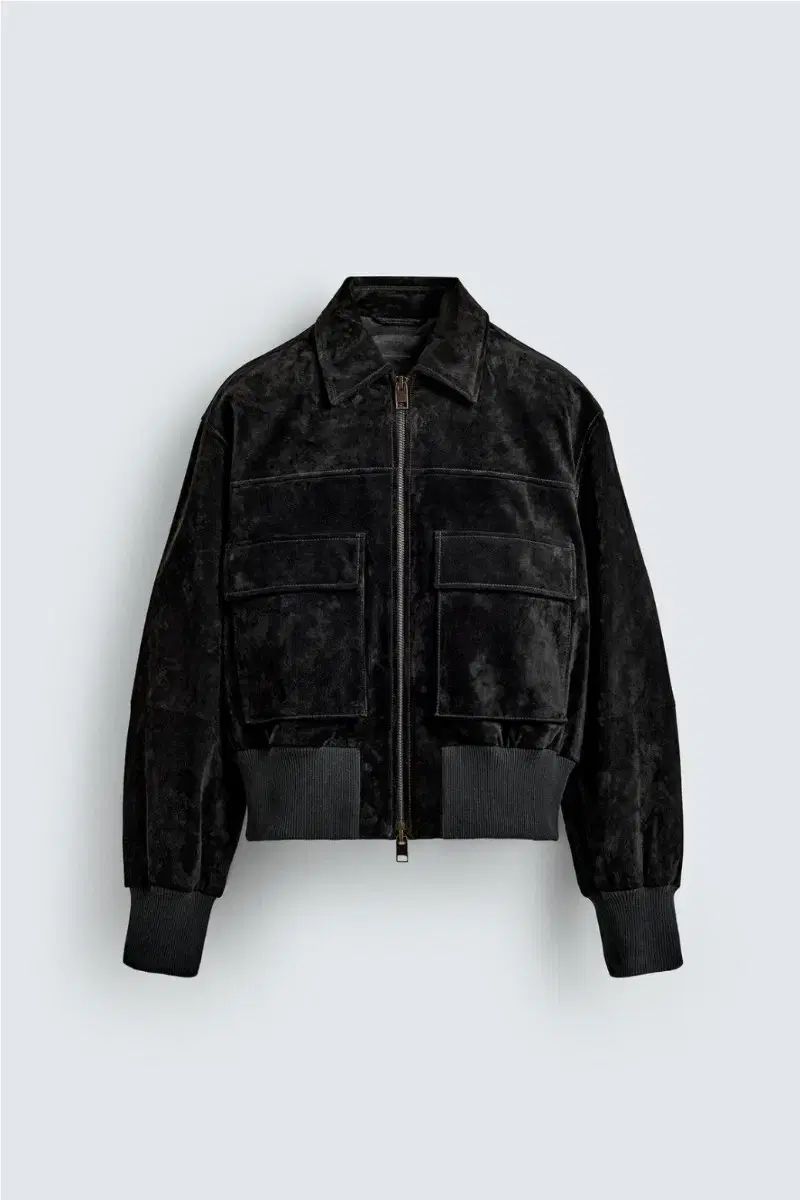 ZARA クロップドフィット リー スウェード ジャケット L