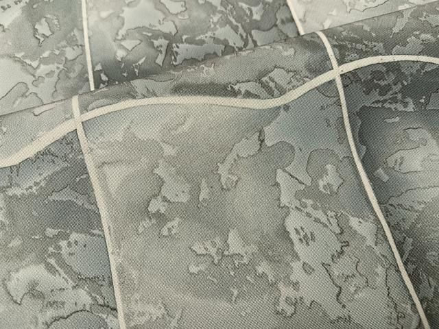 平和屋着物●染色作家　斉藤三才　小紋　瓦文　正絹　逸品　未使用　AABJ6239ph