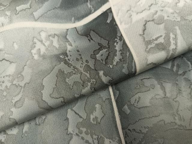 平和屋着物●染色作家　斉藤三才　小紋　瓦文　正絹　逸品　未使用　AABJ6239ph