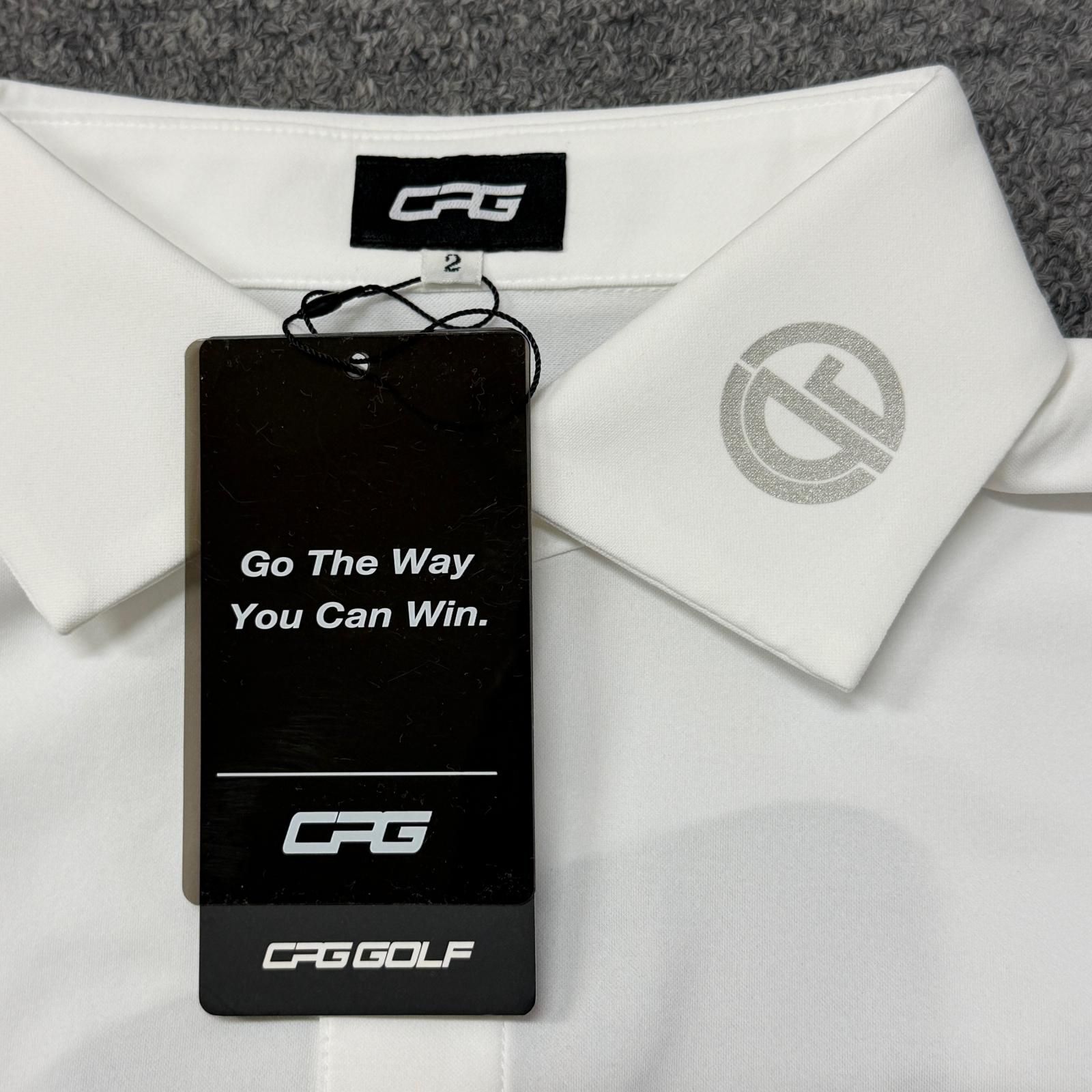 参考上代19800円 未使用 CPG GOLF ポロシャツ プリントロゴ シーピー