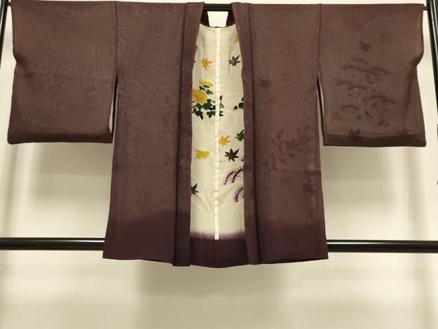 平和屋着物▽羽織　スリーシーズン　春夏秋　塵除け　無双　紗袷　紗×紗　草花文　正絹　逸品　DABG3862du 7,280円