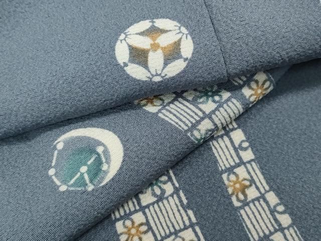平和屋着物●上質な小紋　吉祥花文　正絹　逸品　CABH9827ut