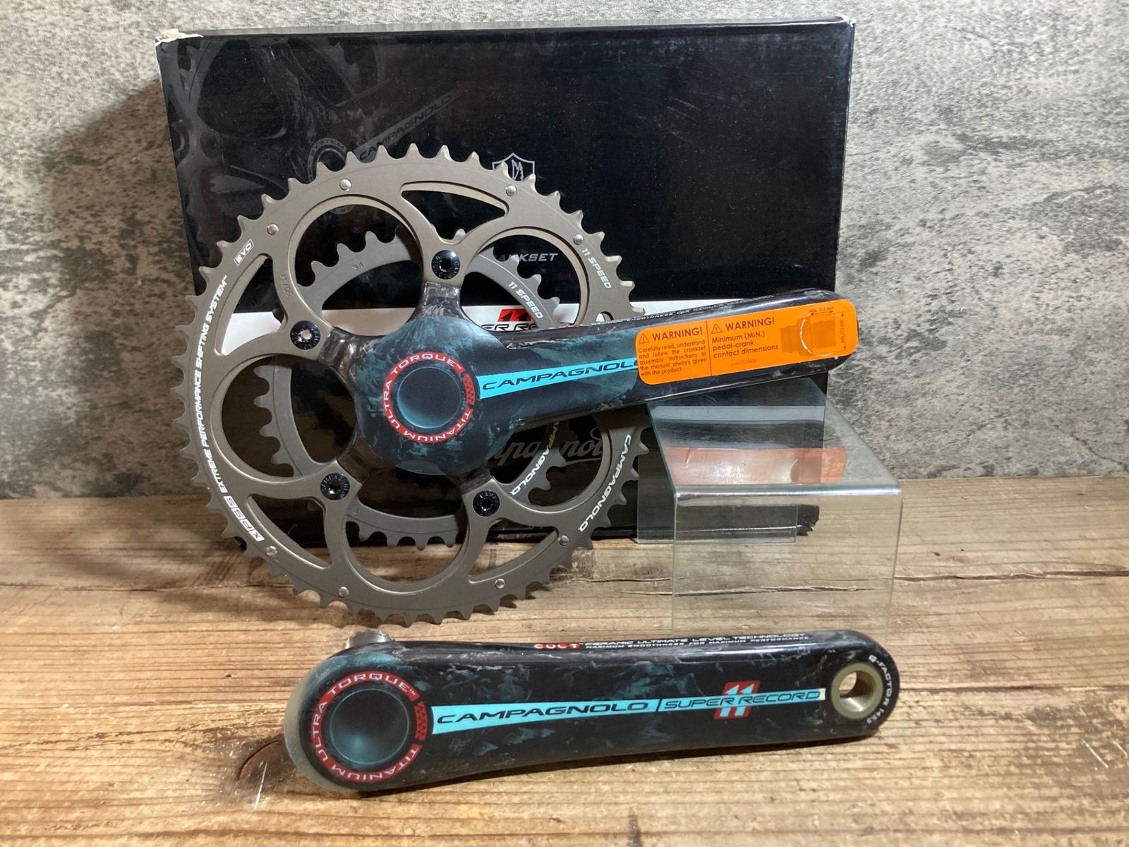 KH594 カンパニョーロ CAMPAGNOLO スーパーレコード SUPER RECORD FC12-SR040CT クランクセット 11S 5ARM 170mm 50/34T