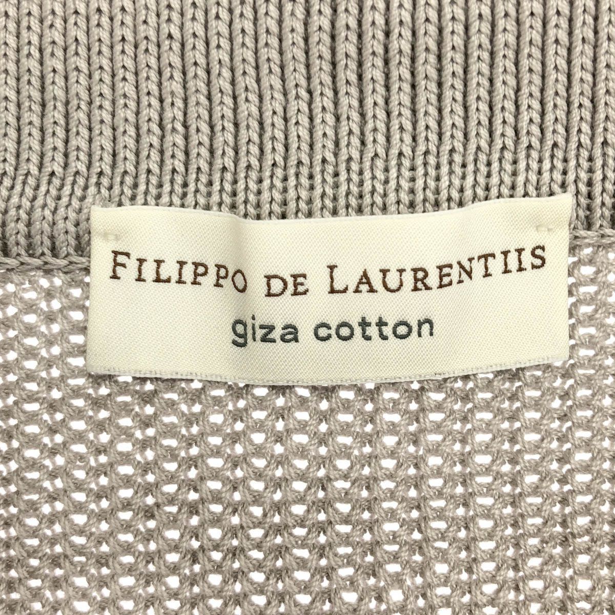 FILIPPO DE LAURENTIIS フィリッポ デ ローレンティス ショートスリーブニットポロシャツ 5110-PL3MC06 グレー系 46 FILIPPO DE LAURENTIIS フィリッポ デ ローレンティス ショート