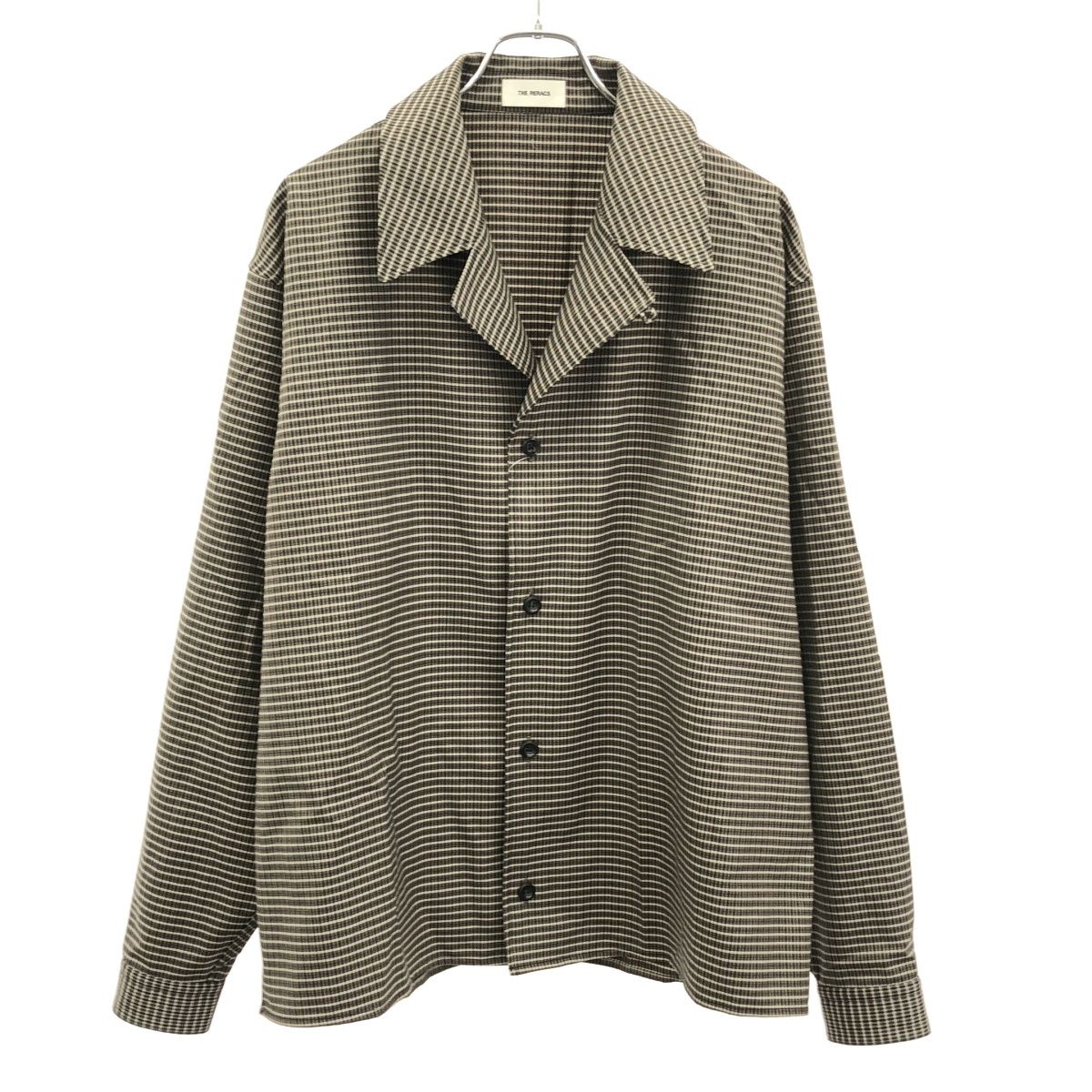 THE RERACS ザ リラクス 25SS CHECK OPEN COLLAR SHIRT チェックオープンカラーシャツ 25SS-REBL-472-2-J ベージュ系 48 THE RERACS ザ リラクス 25SS CHECK OPEN COLLAR SHIRT チェック