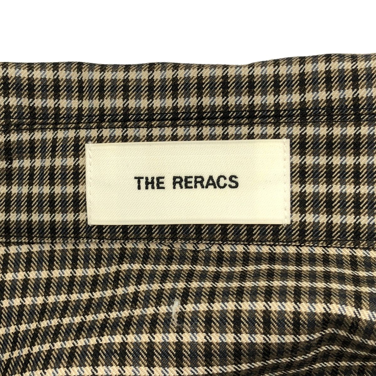THE RERACS ザ リラクス 25SS CHECK OPEN COLLAR SHIRT チェック