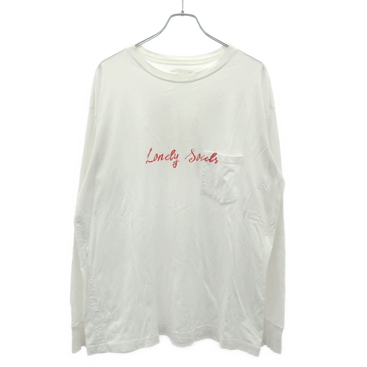 TAKAHIRO MIYASHITA The SoloIst. タカヒロミヤシタザソロイスト 24SS lonely souls. oversized l/s pocket tee ロングスリーブTシャツ sc.0024SS24 ホワイト 44