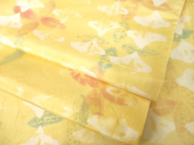平和屋着物●本場大島紬　染大島　絞り　ろうけつ染　幾何学文様　正絹　逸品　AABJ6763ck