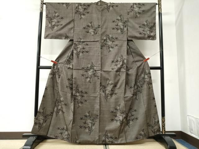 平和屋着物●本場大島紬　7マルキ　草木文　正絹　逸品　CABI2157yc