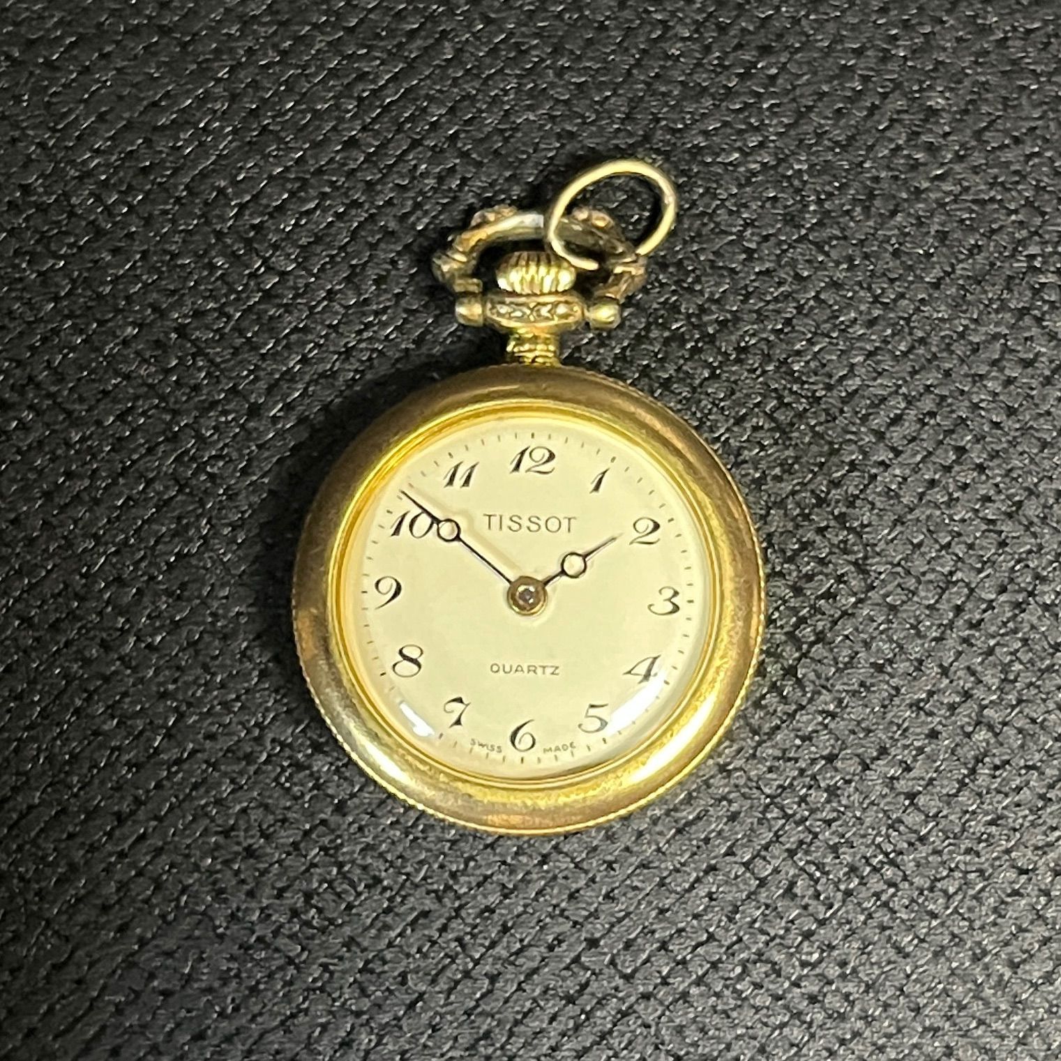 稼働品】 TISSOT ティソ 懐中時計 鳥 花 ゴールド 動作確認済み
