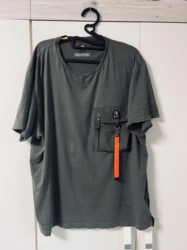 PARAJUMPERS PJS カラビナ ポケット 半袖Tシャツ（カーキ） XL