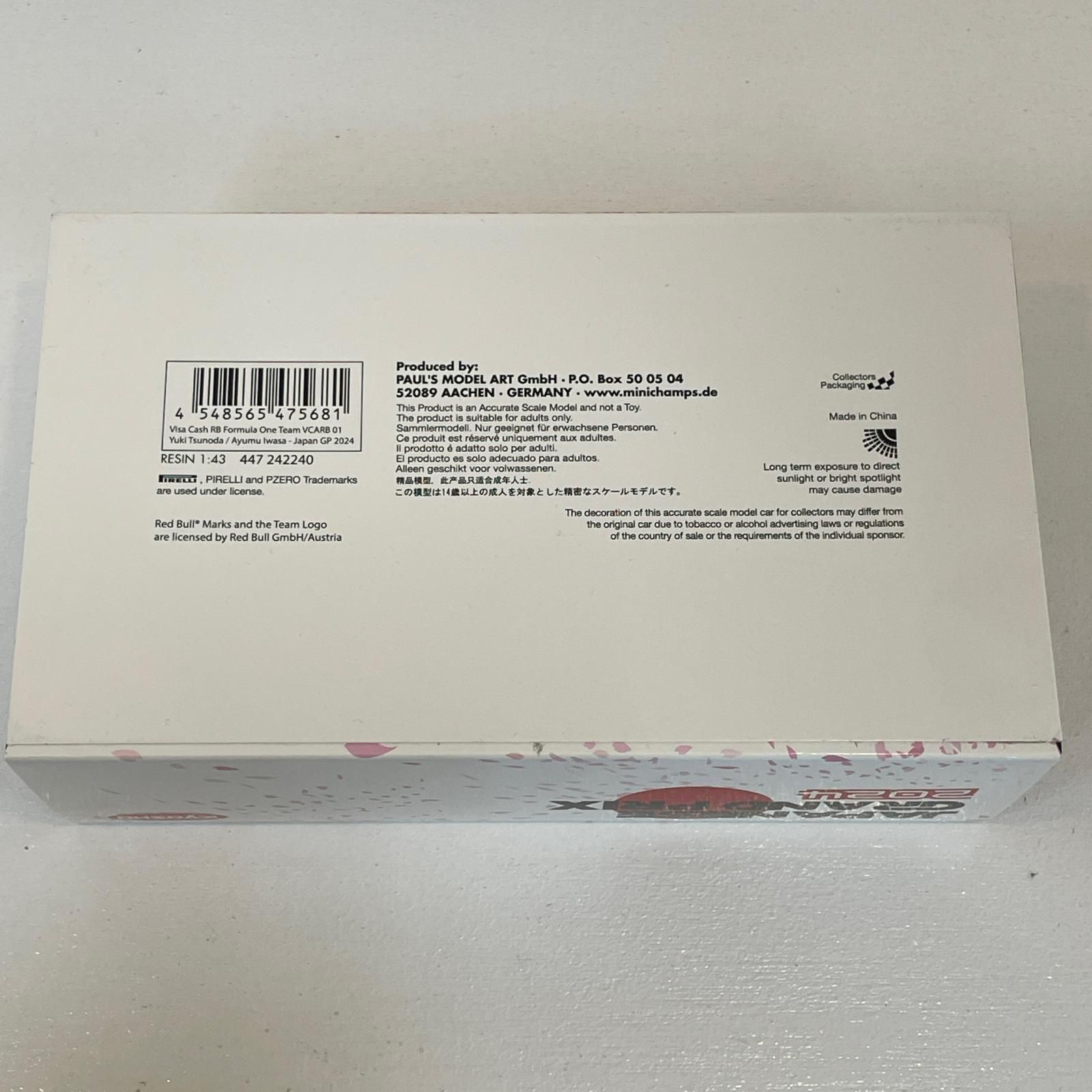 尾張小牧店】 中古 ミニチャンプス 1/43 ビザ キャッシュ RB F1 チーム