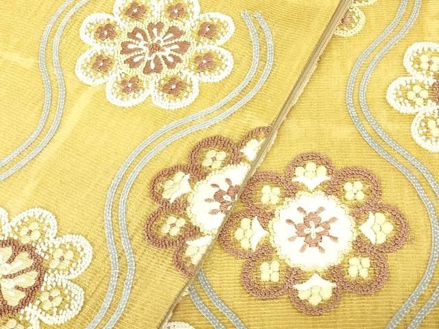 平和屋着物＊夏物 中国三大刺繍 相良刺繍 総刺繍 太鼓柄袋帯 加賀刺繍