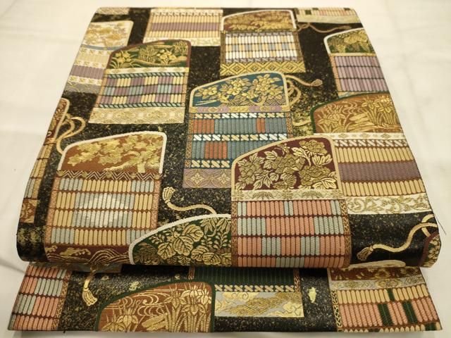 平和屋着物●六通柄袋帯　逸品の綾　金糸　引箔　正絹　逸品　AABJ7582sx 37,180円
