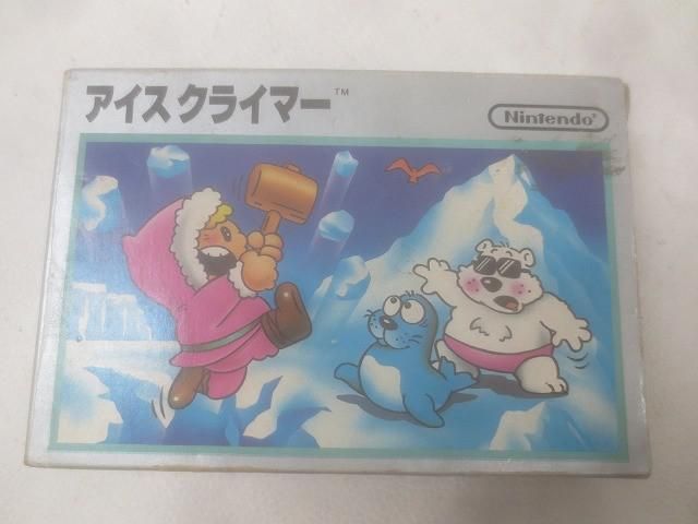 ゲーム ファミコン ソフト アイスクライマー 箱 説明書付き 中古品