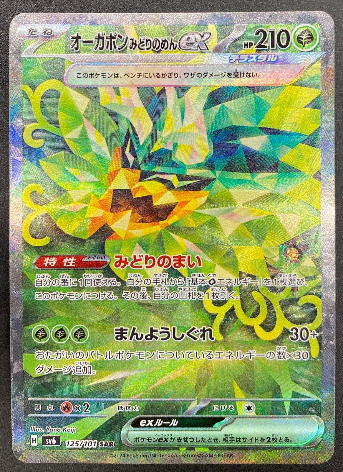 TCG ポケカ　sar ポケモンカードゲーム ポケカ オーガポンみどりのめんex SAR SV6-125