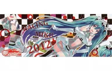 初音ミク レーシングミク 2012Ver. 大判 マイクロファイバータオル 中古】タオル・手ぬぐい(キャラクター) レーシングミク2012(ブラック