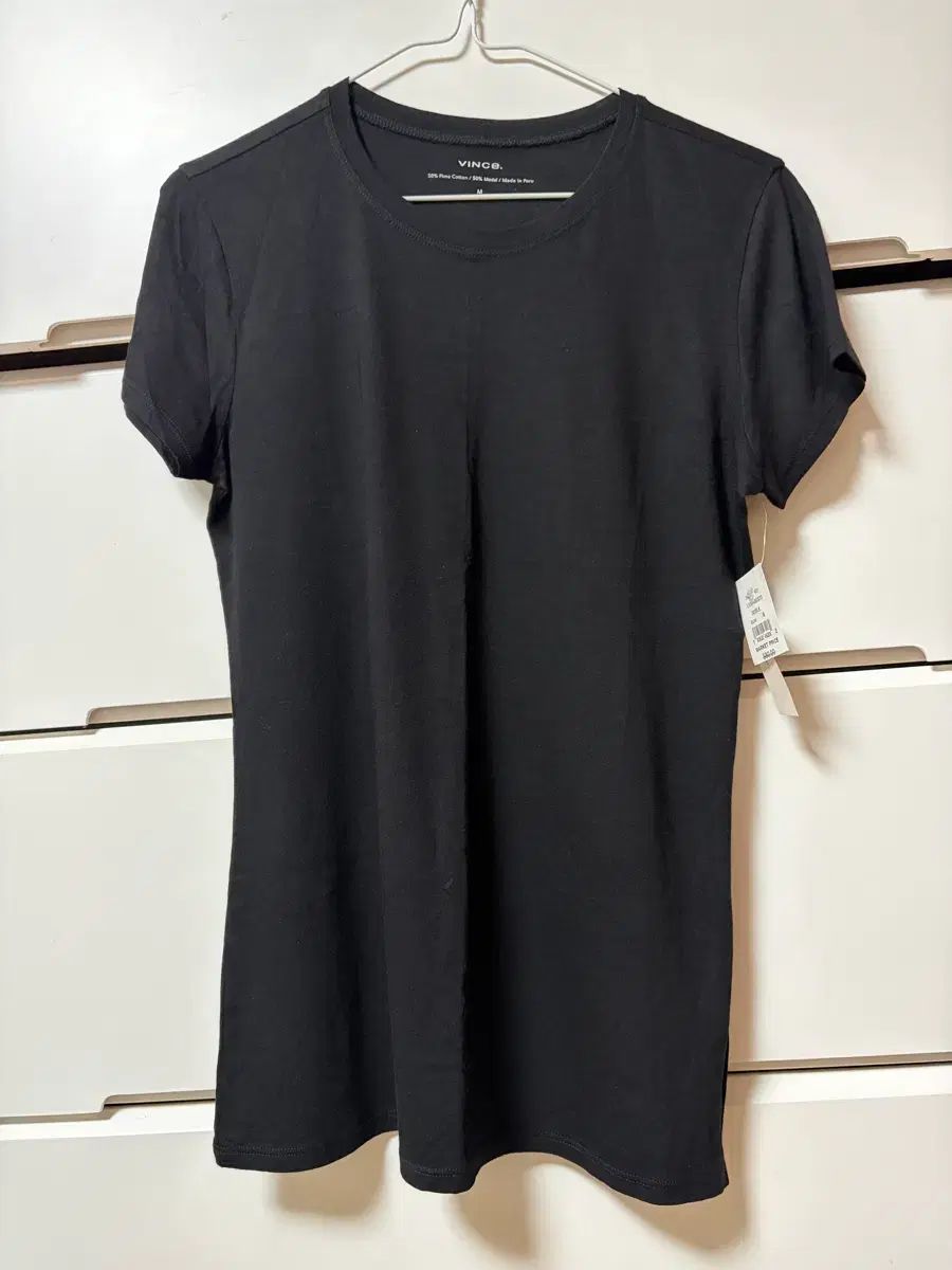 ヴィンス ピマコットン モダール ブラック 半袖Tシャツ M タグ付き 新品