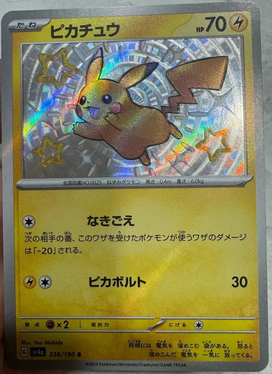 ポケットモンスターカード 一般版 チュールイロチ ピカチュウ