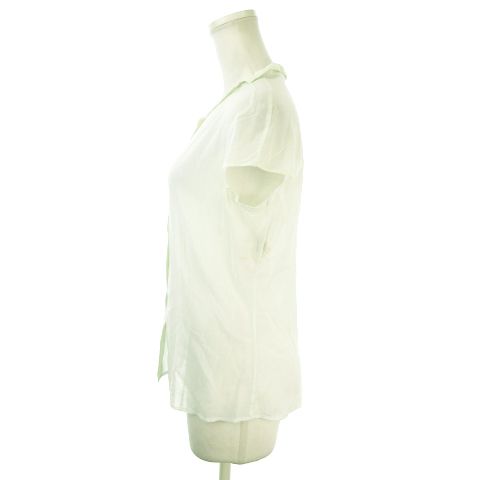 ジルサンダー JIL SANDER シャツ ブラウス シアー 36 緑 ミント